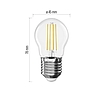 Emos LED izzó Filament Mini Globe / E27 / 1,8 W (25 W) / 250 lm / Meleg fehér (ZF6D02)