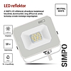 Emos LED reflektor SIMPO fehér, 10W, 1000 lm, természetes fehér, IP65 (ZS2213W)