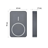 EMOS Powerbank WI 1046, 10 000 mAh, 20 W+Wireless, szürke (B0551GY)