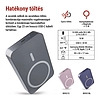 EMOS Powerbank WI 1046, 10 000 mAh, 20 W+Wireless, szürke (B0551GY)