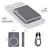 EMOS Powerbank WI 522, 5 000 mAh, 20 W+Wireless, szürke (B0555GY)