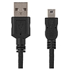 EMOS Töltő- és adatkábel USB-A 2.0 / mini USB-B 2.0, 2 m, fekete
