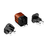 Energizer Ultimate - Multiplug EU / UK / US GaN 20W PD hálózati töltő Walnut Burl (A20MUWO)