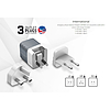 Energizer Ultimate - Multiplug EU / UK / US hálózati töltő GaN 38W PD + QC3.0 ezüst (A38QMU)