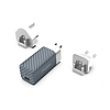 Energizer Ultimate - Többcsatlakozós EU / UK / US GaN USB-C és USB-A 65 W PD hálózati töltő ezüst (A65MU)
