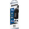Energizer Ultimate - Többcsatlakozós EU / UK / US GaN USB-C és USB-A 90 W PD hálózati töltő + USB-C kábel fekete (A90MUC)