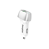 Energizer Ultimate - USB-C és USB-A 38W PD + QC3.0 autós töltő fehér/ezüst (D38WS)