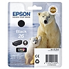 Epson T26 T2601 Black tintapatron eredeti C13T26014012 Jegesmedve