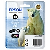 Epson T26 T2611 Photo Black tintapatron eredeti C13T26114012 Jegesmedve