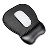 Ergonomikus egérpad és csuklótámasz, gél, öko bőr, nagy, csúszásgátló - fekete