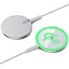 ESR - Mini mágneses vezeték nélküli HaloLock Qi2 töltő - MagSafe kompatibilis, 15 W, Type-C kábellel, 1,5 m - Ezüst (KF2332367)