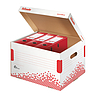 Esselte Speedbox archiváló konténer felfelé nyíló tetővel újrahasznosított karton fehér 623914
