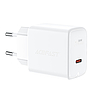 Fali töltő Acefast A21 30W GaN USB-C, fehér (A21 white)