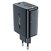 Fali töltő Acefast A29 PD50W GAN 2x USB-C 50W, fekete (A29 black)