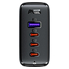 Fali töltő Acefast A37 PD100W GAN, 4x USB, 100W, fekete (A37 black)