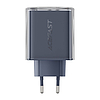 Fali töltő Acefast A45, 2x USB-C, 1xUSB-A, 65 W PD, szürke (A45 Noble jade)