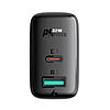 Fali töltő Acefast A5 PD32W, USB + USB-C, fekete (A5 black)