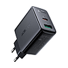 Fali töltő Acefast A5 PD32W, USB + USB-C, fekete (A5 black)