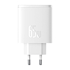 Fali töltő Baseus OS-Cube Pro 2xUSB-C + USB, 65W, fehér (P10152301213-00)