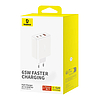 Fali töltő Baseus OS-Cube Pro 2xUSB-C + USB, 65W, fehér (P10152301213-00)