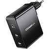 Fali töltő, Essager, ECT2CA-MQB01-Z, 2xUSB-C, USB-A, 140 W (fekete)