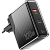 Fali töltő, Essager, ECT2CA-ZXB01-Z, GaN, USB-A, USB-C 100 W (fekete)
