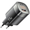 Fali töltő, Essager, ECTCA-LYB01-Z, GaN, USB-A, USB-C, 33 W (fekete)