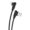 Ferde USB kábel Lightning Foneng X70-hez, 3A, 1m, fekete (X70 iPhone)
