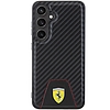 Ferrari Carbon varrott alsó tok Samsung Galaxy S24-hez - fekete