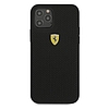 Ferrari FESPEHCP12MBK iPhone 12/12 Pro 6.1" fekete/fekete keménytok On Track Perforált