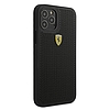 Ferrari FESPEHCP12MBK iPhone 12/12 Pro 6.1" fekete/fekete keménytok On Track Perforált