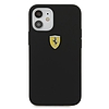 Ferrari FESSIHCP12SBK iPhone 12 mini 5.4" fekete/fekete kemény tok On Track Szilikon