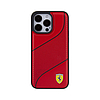 Ferrari Perforated Waves fém logó - iPhone 15 Pro Max tok piros (FEHCP15XPWAR)