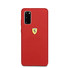 Ferrari szilikon tok Samsung Galaxy S20-hoz - piros