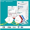 FFP2 KN95 maszk 1 db-os csomagolásban, fekete, CE jelöléssel