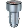 Foneng C18 1xUSB-A, 1xUSB-C 2,4A 48W autós töltő szürke + USB-C-USB-C kábel (C18 Type-C to Type-C)