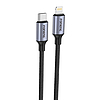Foneng X95 Pletený kábel USB-C - Lightning s kovovou hlavou PD20W 1,2 m, šedý (X95 1.2m C-L)