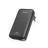 GaN Dudao A65Q 65W USB-A / USB-C PD Ultravékony Utazó Fali Töltő EU / US - Fekete