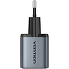 GaN Vention USB-C + USB-A 30W-os töltő szürke (FEWH0-EU)