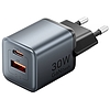 GaN Vention USB-C + USB-A 30W-os töltő szürke (FEWH0-EU)