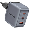 GaN Vention USB-C+C+A 70W töltő szürke (FEXH0-EU)