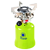 Gázüzemű kempingfőző lyukas gázpatronokkal, FOCUS piezo gyújtóval, 1,4 kW
