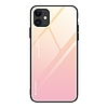 Gradiens üveg tartós borító edzett üveg hátlappal iPhone 12 mini rózsaszín