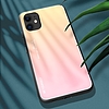 Gradiens üveg tartós borító edzett üveg hátlappal iPhone 12 mini rózsaszín