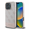 Guess 4G alsó csíkos iPhone 16 Pro tok - rózsaszín