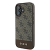 Guess 4G alsó csíkos tok iPhone 16 Plus 6.7"-hez - barna