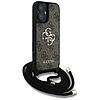 Guess 4G Big Logo Cord Stap keresztpántos iPhone 16 Plus tok, barna