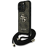 Guess 4G Big Logo Cord Stap keresztpántos iPhone 16 Pro Max tok, barna