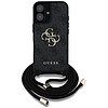 Guess 4G Big Logo Cord Stap keresztpántos iPhone 16 tok, fekete