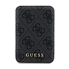 Guess 4G bőr fém logó MagSafe - Power Bank induktív 5000 mAh 15W MagSafe fekete (GUPB5FP4EMGK)